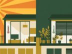 Illustration einer Dachgeschosswohnung mit Hitzebelastung und Gegenmaßnahmen – Mietrecht und Hitzeschutz für Mieter